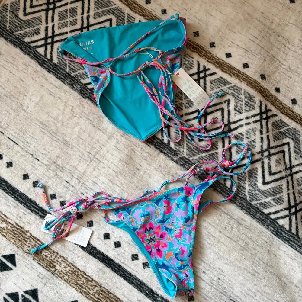 NWT Frankie’s Bikinis Halo Strapless Bikini Set size XS - Picture 11 of 11